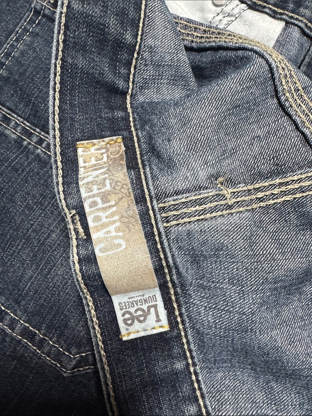 Lee Men's Relaxed Dark Blue Carpenter Jeans Size 34 x 34 Workwear - Picture 3 of 16